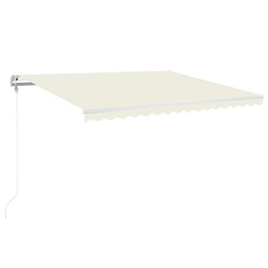 vidaXL Automatinė markizė su LED/vėjo jutikliu, kreminė, 450x350cm