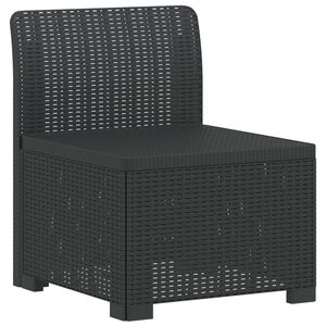 vidaXL 1-Vietis Sodo Sofas, Atrodo kaip Ratano PP Antracito