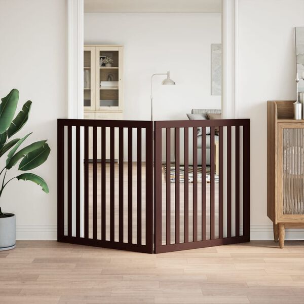 vidaXL Varteliai &scaron;unims, 2 segmentai, rudi, 160cm, tuopos mediena