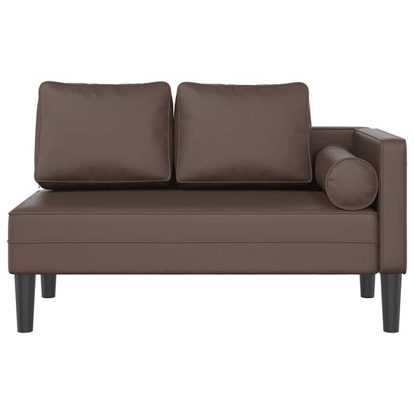 vidaXL Poilsio sofa su pagalvėmis, ruda, dirbtinė oda