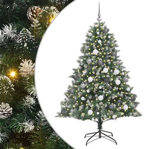 vidaXL Dirbtinė Kalėdų eglutė Žalia 180 cm PVC, plastikas ir plienas