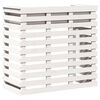 vidaXL Lauko baro stalas, baltas, 113,5x50x103cm, pu&scaron;ies masyvas