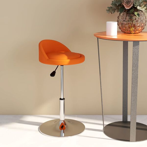 vidaXL Pasukama valgomojo kėdė, oranžinės spalvos, dirbtinė oda