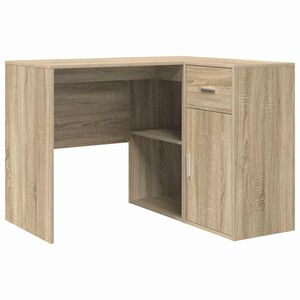 vidaXL Kampinis ra&scaron;omasis stalas Sonoma ąžuolas 102 x 88 x 75 cm
