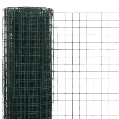 vidaXL Vielos tinklas su PVC danga, žalias, 10x1,5m