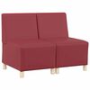 vidaXL Modulinis sofa vienetas be rankų 2 vnt. Vyno raudona