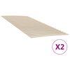 vidaXL Lovos grotelių pakaitalai su 48 grotelėmis, 2 vnt., 90x200 cm