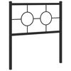 vidaXL Metalinis keičiamas galvūgalis, juodas, 75 cm