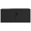 vidaXL Spintelė dokumentams, juodos spalvos, 90x40x145cm, plienas