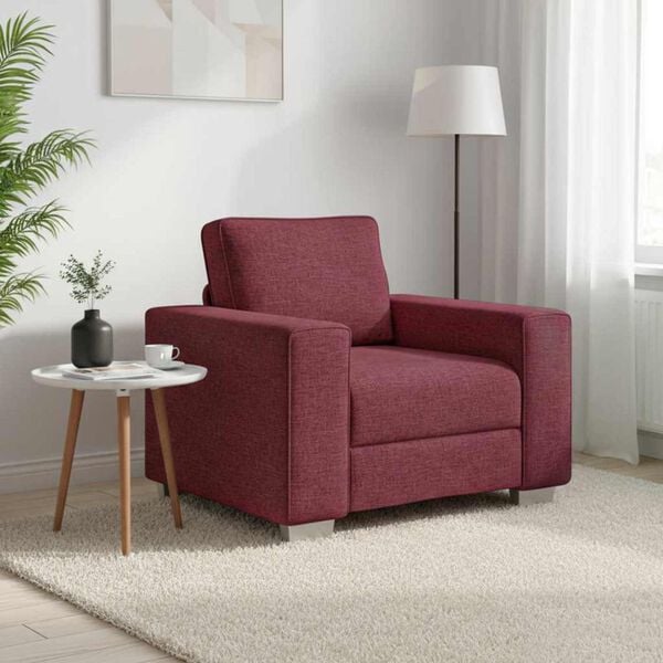 vidaXL Sofa Vyno raudona 100 x 77 x 82 cm audinys