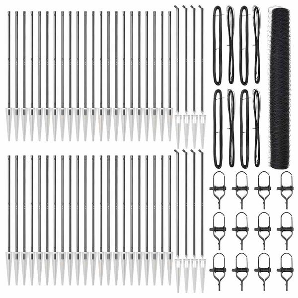 vidaXL Tvorelės stulpas Pilka 100 x 1,4 m (50 mm tinklelis)