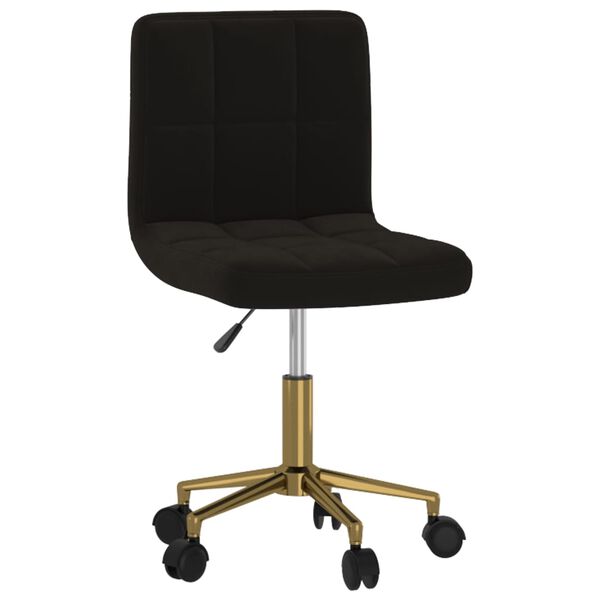 vidaXL Pasukamos valgomojo kėdės, 2vnt., juodos spalvos, aksomas