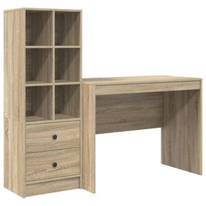 vidaXL Stalas Sonoma ąžuolas 145.5 x 50 x 127 cm 2 vnt.