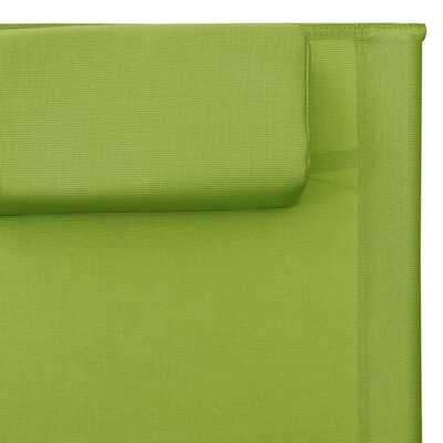 vidaXL Saulės gultas, žalios ir pilkos spalvos, tekstilenas
