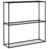 vidaXL 3 lentynų augalų stovas Juoda 100 x 32 x 102 cm Plienas