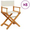 vidaXL Sulankstomos sodo kėdės, 8vnt., kreminės baltos, audinys