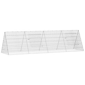 vidaXL Triu&scaron;ių narvas Sidabro 215 x 55 x 55 cm Cinkuota plienas