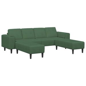 vidaXL Sofa Tamsiai žalia 250 x 188 x 76 cm Kordūrinis audinys