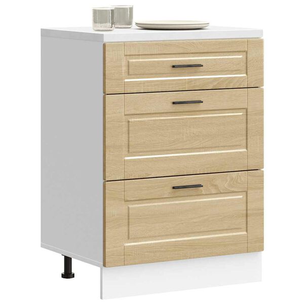 vidaXL Virtuvės spintelė, Porto, sonoma ąžuolo, apdirbta mediena