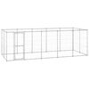 vidaXL Lauko voljeras &scaron;unims, galvanizuotas plienas, 12,1m&sup2;