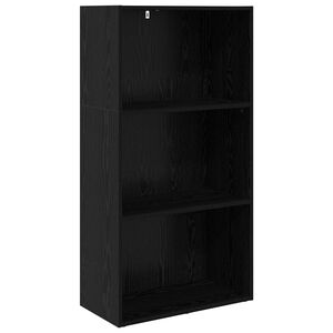 vidaXL Knygų lentyna 60 x 30 x 114 cm Apdirbta mediena Juodas ąžuolas