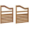 vidaXL Porankiai 2 pcs Ruda 59 x 4 x 73 cm Apdirbta mediena