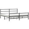 vidaXL Lovos rėmas su galvūgaliu/kojūgaliu, juodas, 183x213cm, metalas
