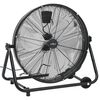 vidaXL Pramoninis ventiliatorius, juodas, 60cm, 172,5W, būgno formos