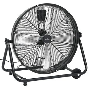 vidaXL Pramoninis ventiliatorius, juodas, 60cm, 172,5W, būgno formos