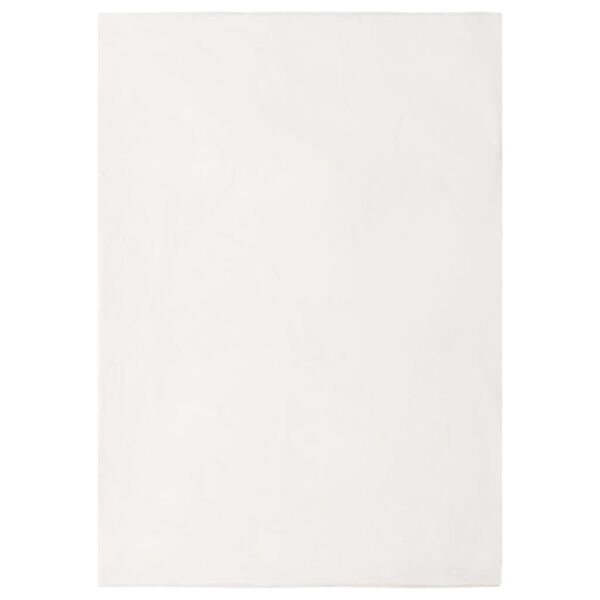 vidaXL Kilimas, kreminės spalvos, 200x300cm, dirbtinis triu&scaron;io kailis