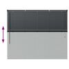 vidaXL Langų žaliuzė su užuolaidomis Juoda Aliuminis
