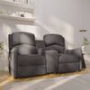 vidaXL Dvivietis atlošiamas masažinis krėslas, pilkas, audinys