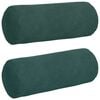 vidaXL Pagalvės 2 pcs Tamsiai žalia &Oslash; 15 x 40 cm Kordūrinis audinys
