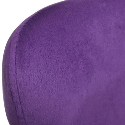 vidaXL Kėdė su pagalve, violetinė, aksomas, kiaušinio formos, pasukama