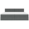 vidaXL Lova su daiktų laikymo vieta ir čiužiniu Tamsiai pilka