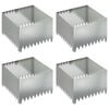 vidaXL Vejo kra&scaron;tas 4 pcs 60 x 60 x 35 cm Plienas Sidabrinė