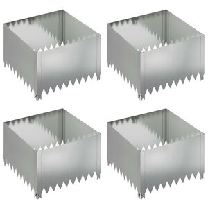 vidaXL Vejo kra&scaron;tas 4 pcs 60 x 60 x 35 cm Plienas Sidabrinė
