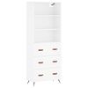 vidaXL Komoda, baltos spalvos, 69,5x34x180cm, apdirbta mediena