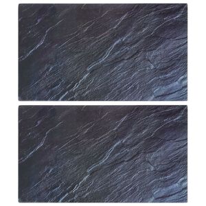 vidaXL Pjaustymo lentelės, 2vnt., grūdintas stiklas, su akmens ra&scaron;tais