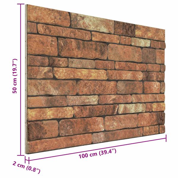 vidaXL Sienų plok&scaron;tės 10 pcs Ruda ir balta 100 x 50 cm EPS putos