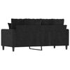 vidaXL Dvivietė sofa, juodos spalvos, 140cm, aksomas