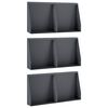 vidaXL Sienelė 6 vnt. 40 x 12 x 50 cm Plienas Antracito