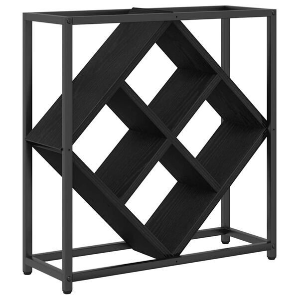 vidaXL Vyno stovas Juodas ąžuolas 51 x 18 x 52,5 cm Apdirbta mediena