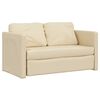vidaXL Grindų sofa-lova, 2-1, kreminės spalvos, 112x174x55cm, audinys