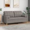 vidaXL Dvivietė sofa su pagalvėlėmis, taupe spalvos, 140cm, audinys