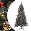 vidaXL Dirbtinė Kalėdų eglutė Žalia 210 cm PVC, plastikas ir plienas