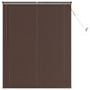 vidaXL Venecijos žaliuzės Tamsiai ruda su ra&scaron;tu 150 x 110 cm PVC