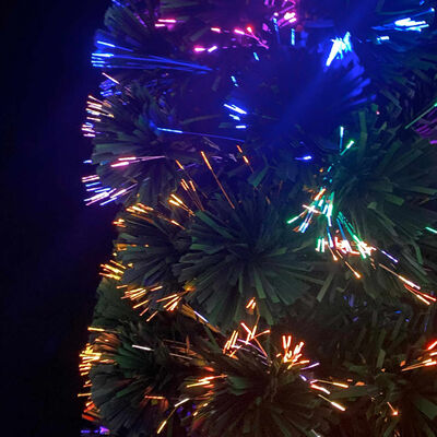 vidaXL Dirbtinė siaura Kalėdų eglutė su stovu, 150cm, optinis pluoštas