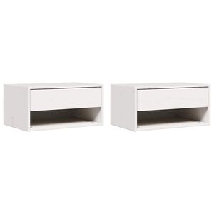 vidaXL Naktinis staliukas 2 vnt. Balta 50 x 32,5 x 24 cm