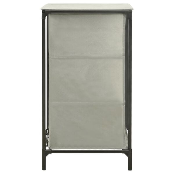 vidaXL Batų lentyna, pilka, 57x36x61cm, neaustinis audinys ir plienas